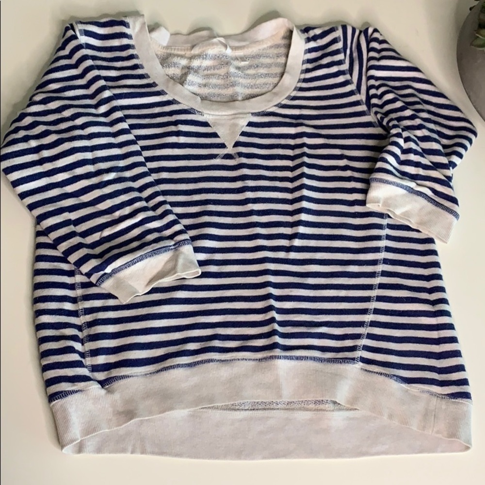 Victoria Secret Striped Half Sleeve Sweater Sz Medium women’s preppy pullover